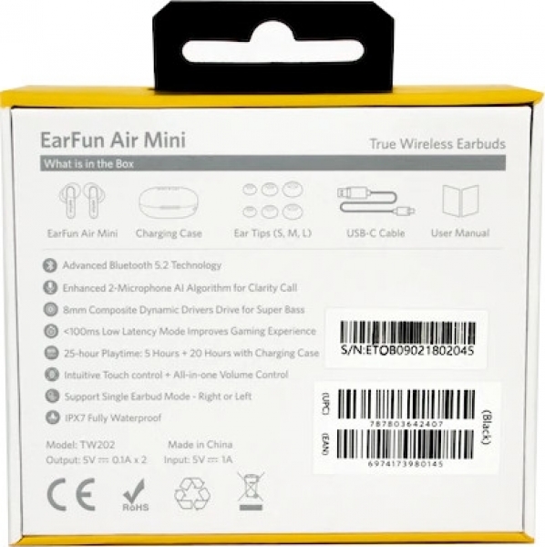EarFun Air Mini Tam Kablosuz Kulaklık (TW202B) — ürün görseli 2