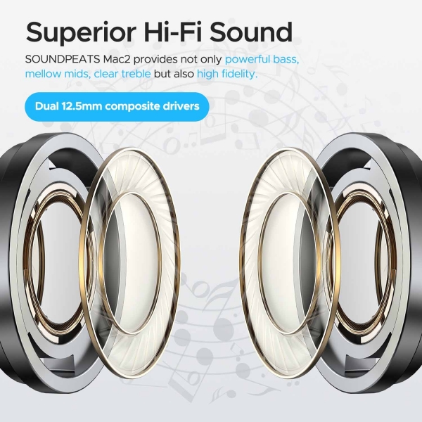 Soundpeats Mac 2 Tam Kablosuz Kulaklık — ürün görseli 3