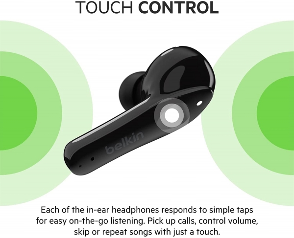 Belkin SoundForm Move Plus Tam Kablosuz Kulaklık (PAC002BTBK) — ürün görseli 4