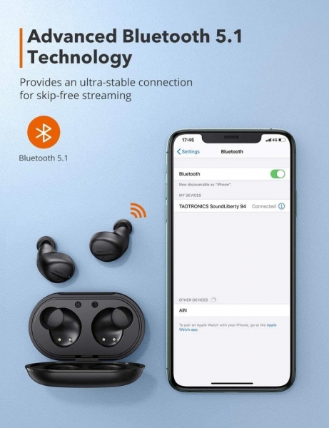 TaoTronics SoundLiberty 94 Tam Kablosuz Kulaklık (TT-BH094) — ürün görseli 4