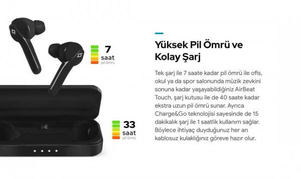 ttec AirBeat Touch Tam Kablosuz Kulaklık (2KM128) — ürün görseli 4