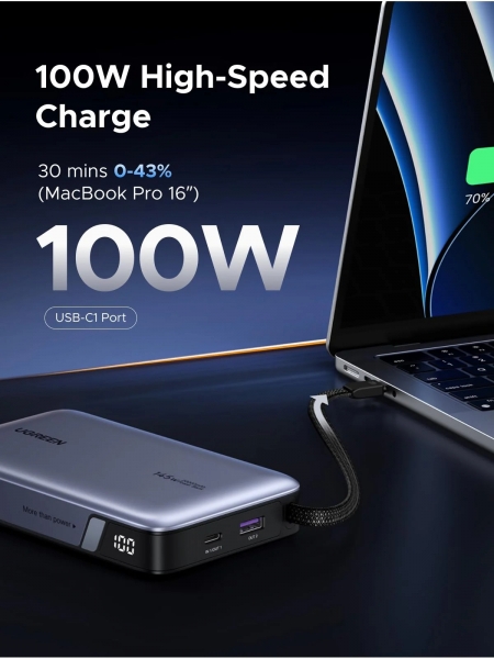 Ugreen 55992B Nexode 145W 20000 mAh Powerbank (PB551) — ürün görseli 5