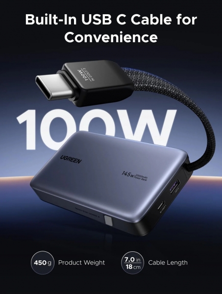 Ugreen 55992B Nexode 145W 20000 mAh Powerbank (PB551) — ürün görseli 10