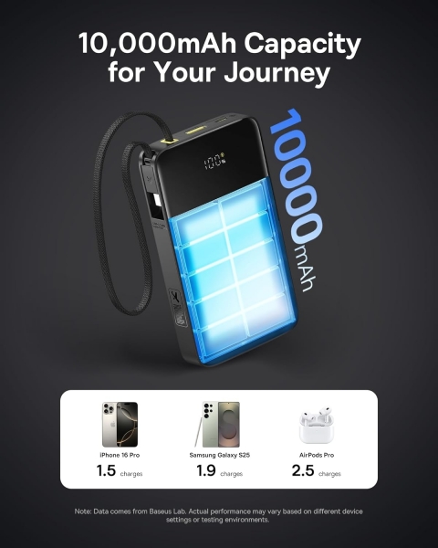 Baseus EnerFill FC51 Bipow 2 Pro 22.5W 10000 mAh Powerbank (E0027600) — ürün görseli 9