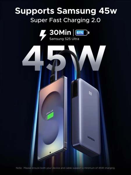 Ugreen 55988B Nexode 45W 20000 mAh Powerbank (PB536) — ürün görseli 3