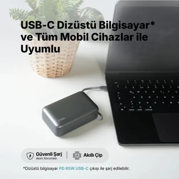 ttec ReCharger Ultra LCD 65W 30000 mAh Powerbank (2BB269GR) — ürün görseli 7