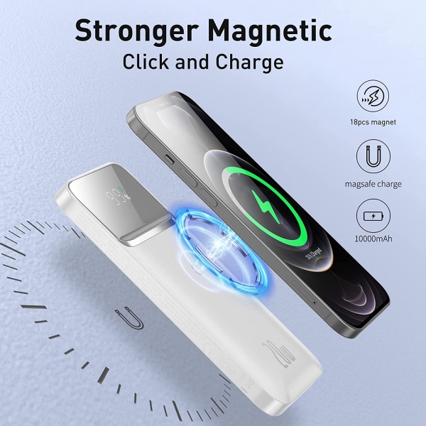 Baseus Mgsafe 20W Wireless 10000 mAh Powerbank (PPCXW10) — ürün görseli 10