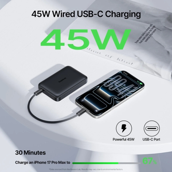 Baseus EnerFill FM21 45W 10000 mAh Powerbank (E0031800) — ürün görseli 4