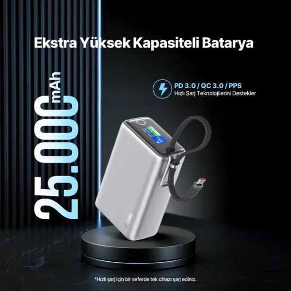 ttec ReCharger Pro Max TFT 100W 25000 mAh Powerbank (2BB274G) — ürün görseli 5