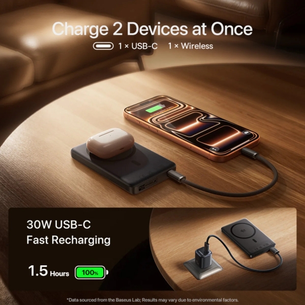 Baseus PicoGo AM52 Qi2.2 10000 mAh Powerbank (E0028Z00) — ürün görseli 6
