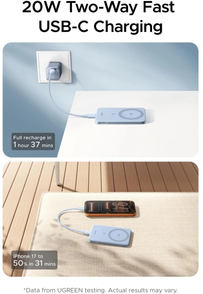 Ugreen MagFlow Air 20W 5000 mAh Powerbank (PB580) — ürün görseli 6