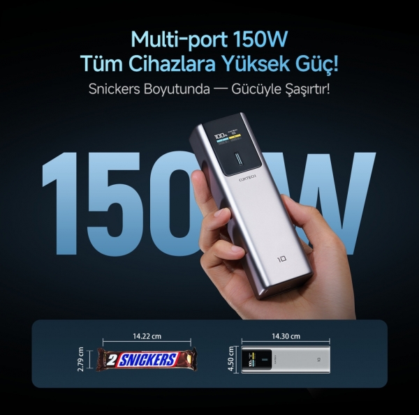 Cuktech 10 150W 10000 mAh Powerbank (PB100P) — ürün görseli 11