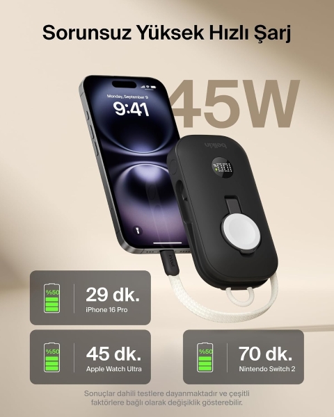 Belkin BoostCharge Pro 45W 10000 mAh Powerbank (BPD012) — ürün görseli 6
