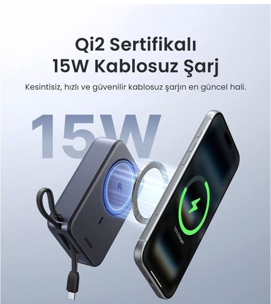Ugreen Zapix 55450B 30W 20000 mAh Powerbank (PB567) — ürün görseli 6