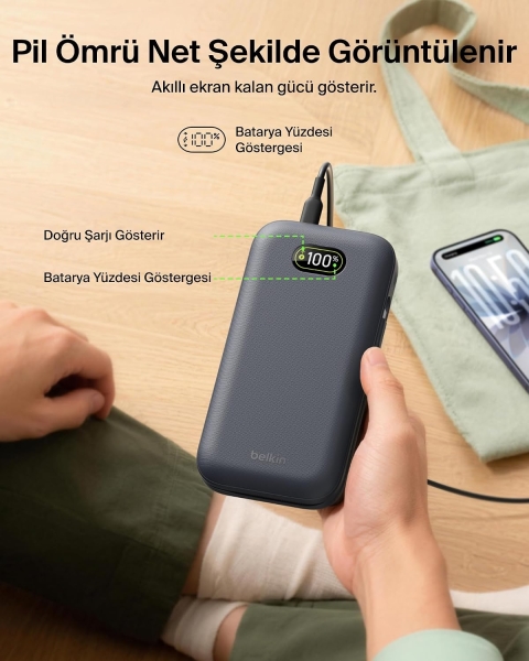 Belkin UltraCharge Pro Laptop 240W 27000 mAh Powerbank (BPB040HQCH) — ürün görseli 11