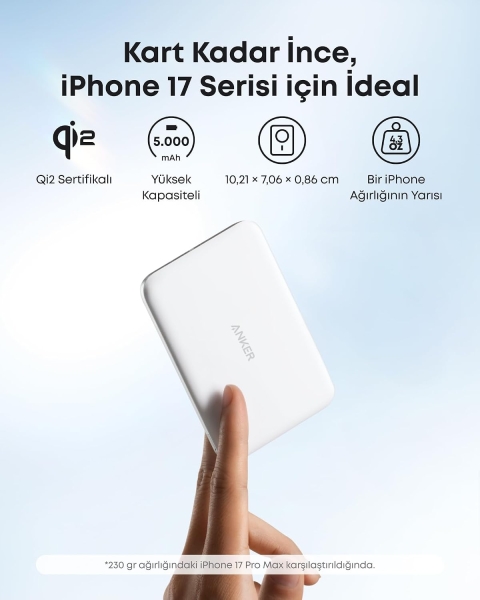 Anker Nano MagGo 5000 mAh Powerbank (A1665) — ürün görseli 8