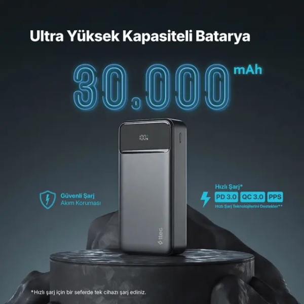 ttec ReCharger Ultra LCD 30000 mAh Powerbank (2BB270S) — ürün görseli 5