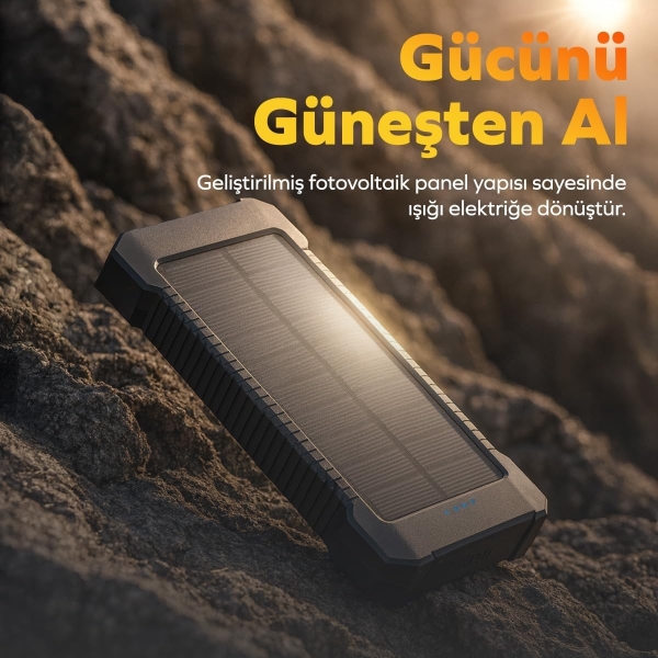 Deji Woyax WY-OL02 Solar 10000 mAh Powerbank — ürün görseli 3