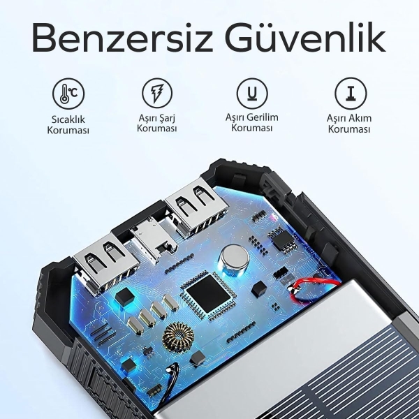 Deji Woyax WY-OL02 Solar 10000 mAh Powerbank — ürün görseli 4