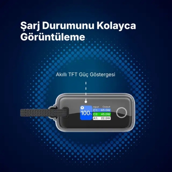 ttec ReCharger Pro Max TFT 65W 20000 mAh Powerbank (2BB273G) — ürün görseli 11