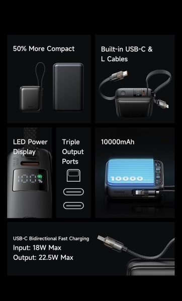 Mcdodo MC-255 22.5W 10000 mAh Powerbank (MC-2550) — ürün görseli 13