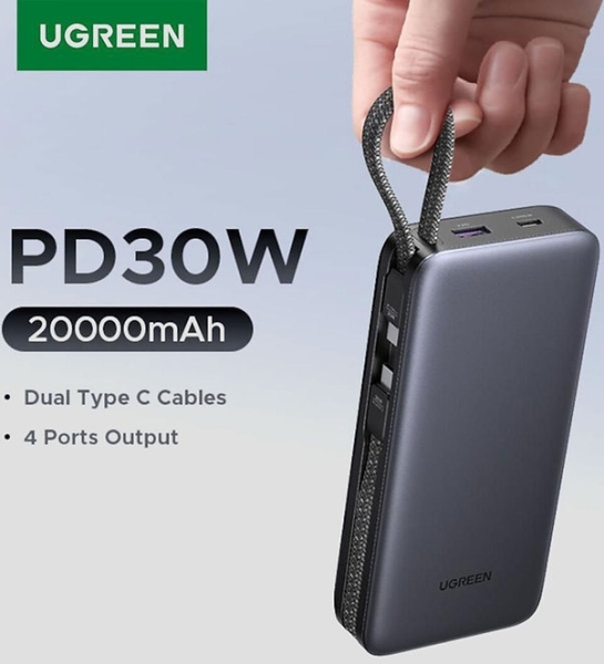 Ugreen 55985B 30W 20000 mAh Powerbank (PB528) — ürün görseli 2