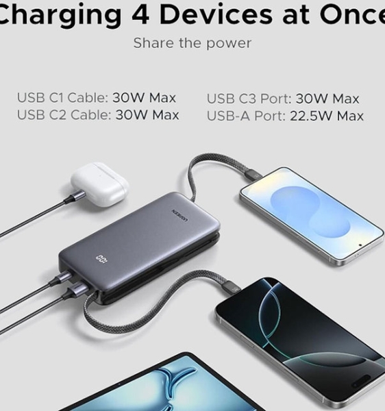 Ugreen 55985B 30W 20000 mAh Powerbank (PB528) — ürün görseli 7