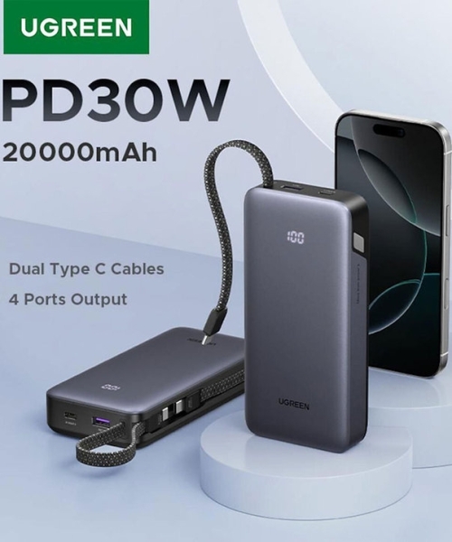 Ugreen 55985B 30W 20000 mAh Powerbank (PB528) — ürün görseli 9