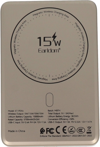 Earldom PD54 10000 mAh Powerbank (ET-PD54) — ürün görseli 6