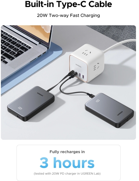 Ugreen 75161B 10000 mAh Powerbank (PB526) — ürün görseli 5
