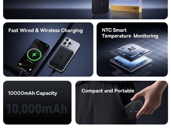 Baseus EnerFill FM12 10000 mAh Powerbank (E0028500) — ürün görseli 8
