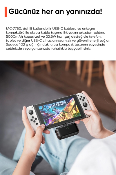 Mcdodo MC-776 22.5W 5000 mAh Powerbank (MC-7760) — ürün görseli 7