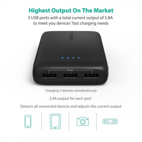 RAVPower Ace 22000 mAh Powerbank (RP-PB052) — ürün görseli 3