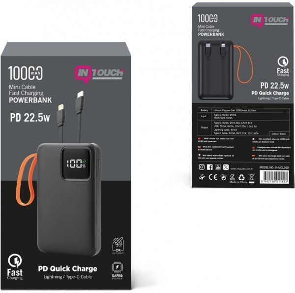 Intouch Quick Fast 10000 mAh Powerbank (IN-MCL010) — ürün görseli 4