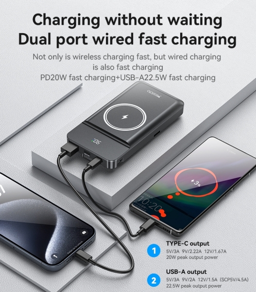 Yesido YP69 10000 mAh Powerbank — ürün görseli 4