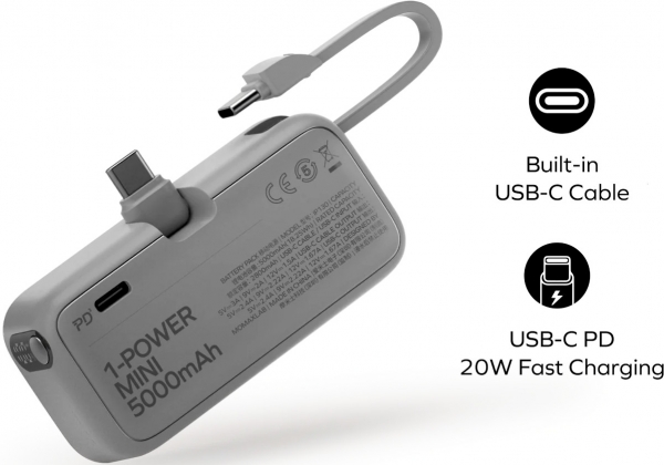 Momax 1-Power Mini 5000 mAh Powerbank (IP130) — ürün görseli 7