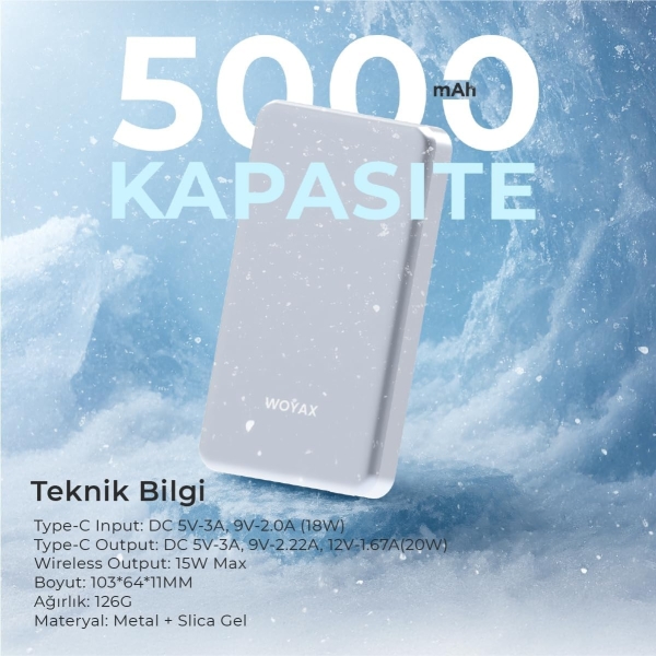 Deji Woyax WY-5 5000 mAh Powerbank — ürün görseli 6