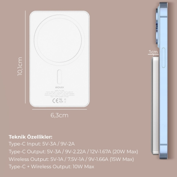 Deji Woyax WY-5 5000 mAh Powerbank — ürün görseli 10