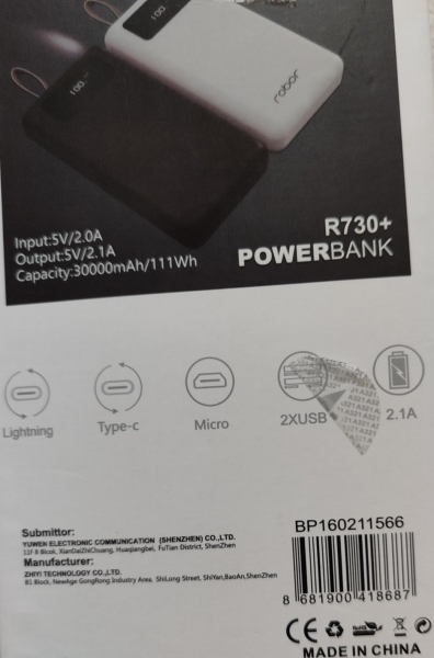 Robor Luxury R730+ 30000 mAh Powerbank — ürün görseli 4