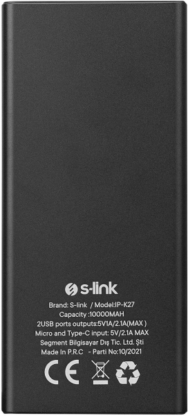 S-link IP-K27 10000 mAh Powerbank — ürün görseli 7