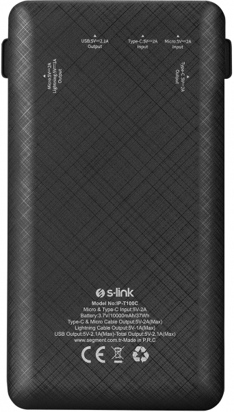 S-link IP-T100C 10000 mAh Powerbank — ürün görseli 13