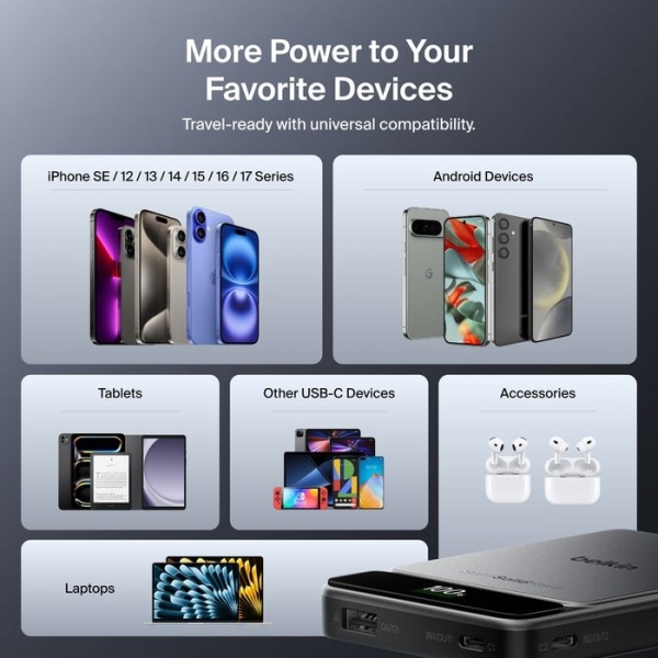 Belkin UltraCharge Pro BoostSolid Cell 10000 mAh Powerbank (BBA022) — ürün görseli 9