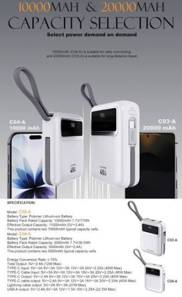 Lenyes C03-A 10000 mAh Powerbank — ürün görseli 6