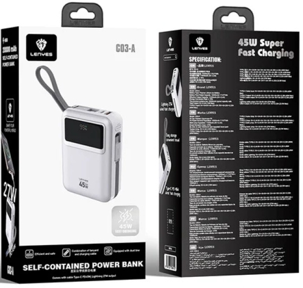Lenyes C03-A 10000 mAh Powerbank — ürün görseli 7