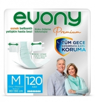Evony Medium Belbantlı Yetişkin Bezi 120 Adet