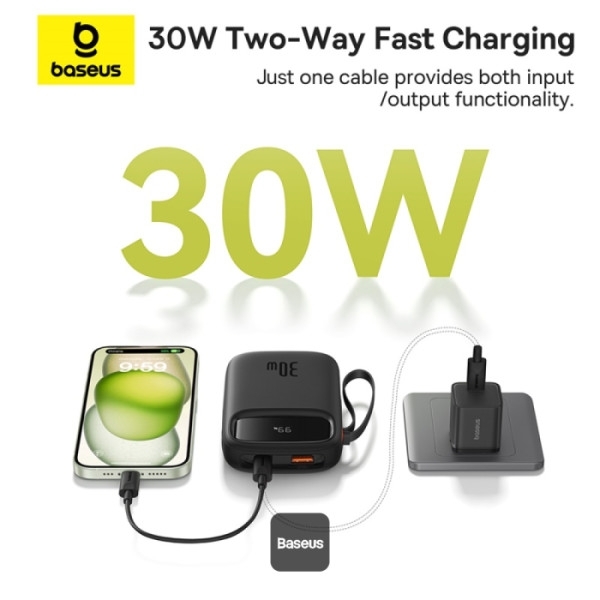 Baseus QPow 2 30W 20000 mAh Powerbank (PPQD4-20C) — ürün görseli 5