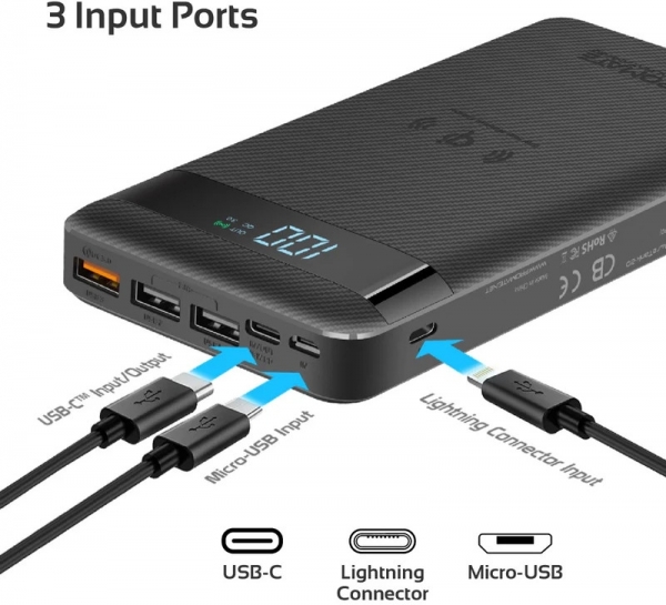 Promate AuraTank-20 20000 mAh Powerbank — ürün görseli 5