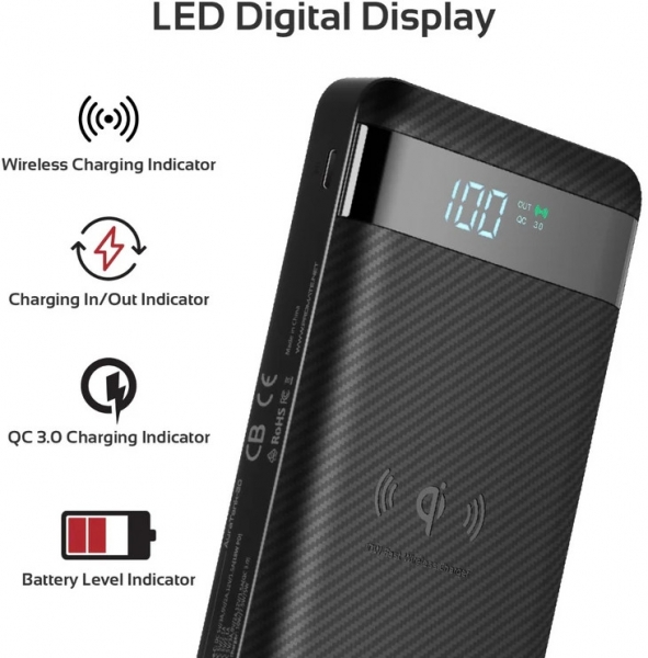 Promate AuraTank-20 20000 mAh Powerbank — ürün görseli 6