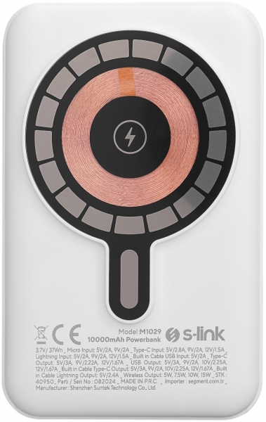 S-link M1029 10000 mAh Powerbank — ürün görseli 2
