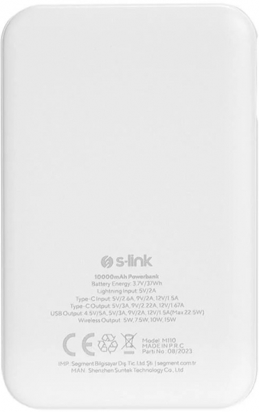 S-link M110 10000 mAh Powerbank — ürün görseli 12